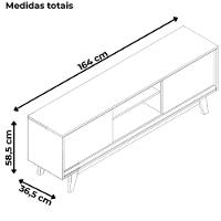 Rack Bancada Tv 65 Pol 2p 164 Cm Atlas Cinamomo Off White Madetec Cinamomo Off White - 3