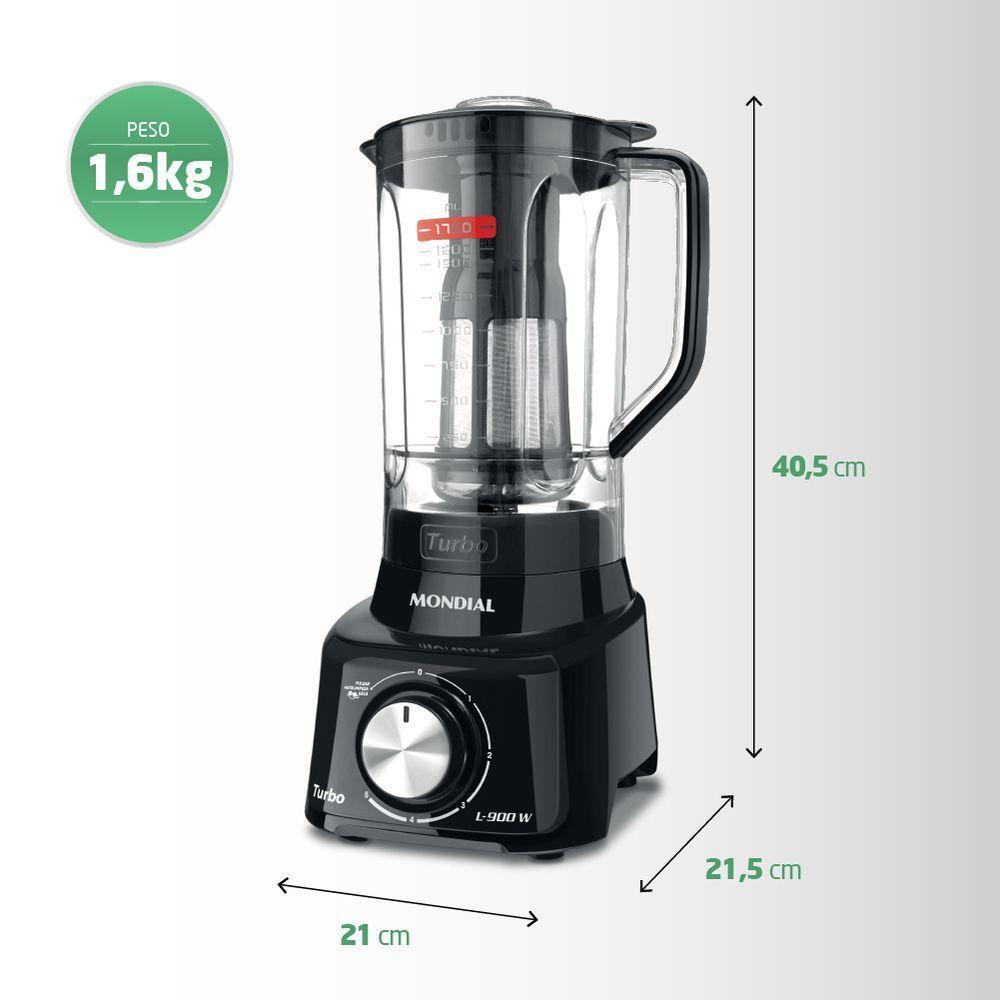 Liquidificador Turbo L-900 Fb Liquidificador-127v-preto - 4