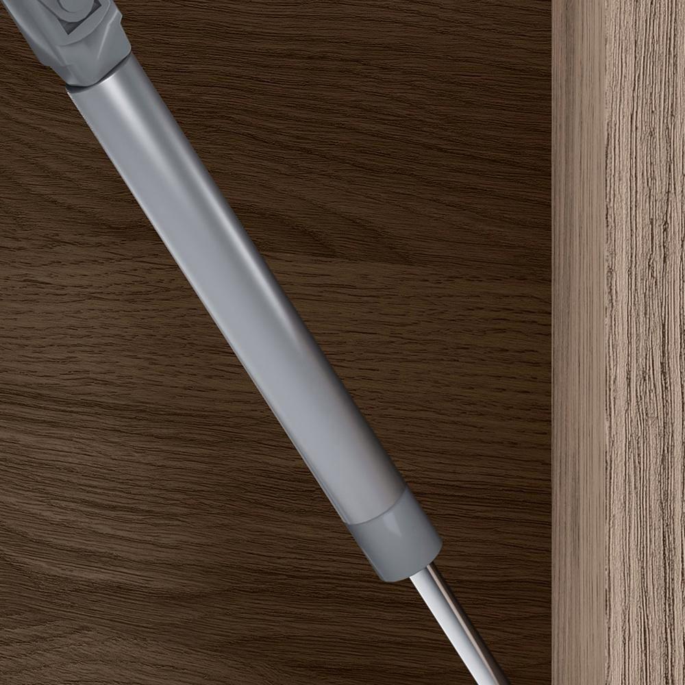 Armario Aereo Vidro Balcao 80 Cm Mdf Kali Carvalho Toq Chumbo Nicioli - 8