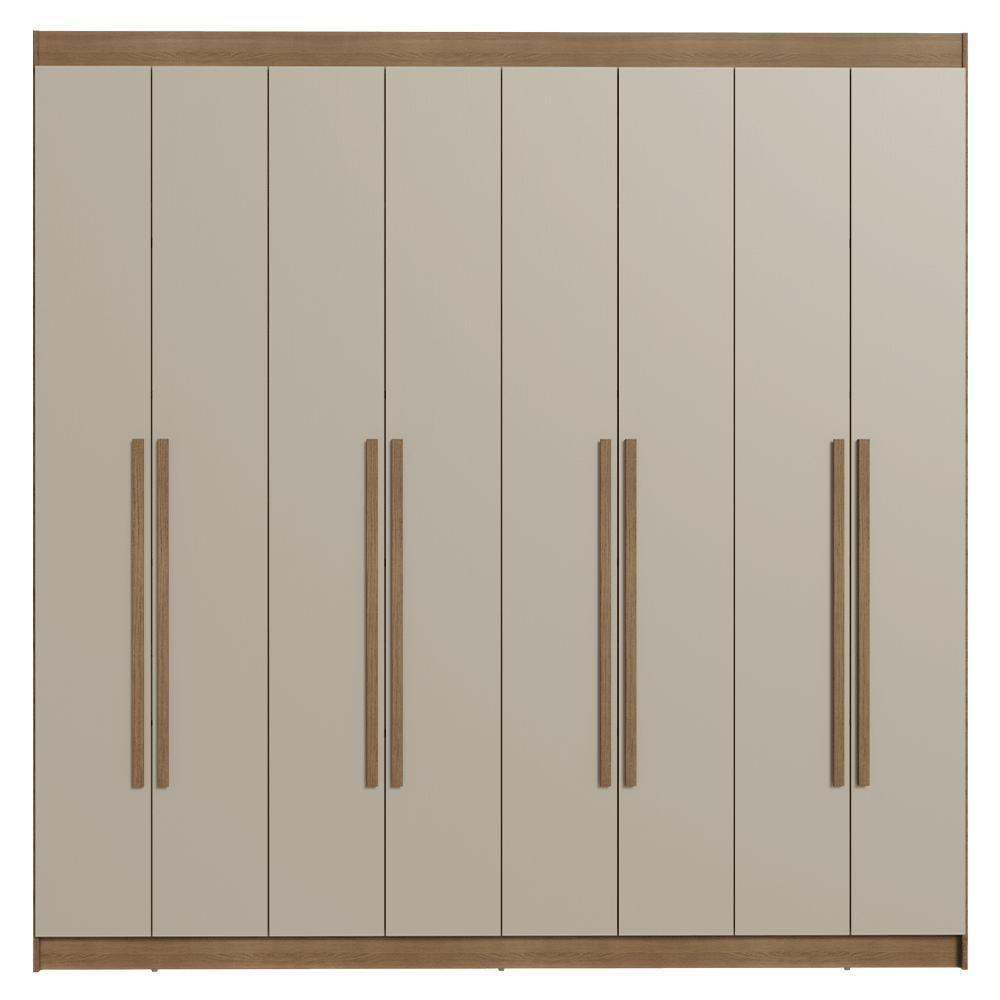 Guarda-roupa Casal 8 Portas Batentes Netuno Madesa Rustic/crema - 10