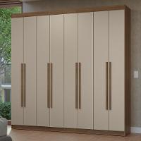 Guarda-roupa Casal 8 Portas Batentes Netuno Madesa Rustic/crema - 1