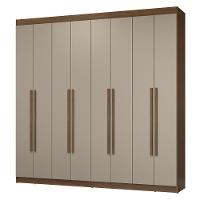 Guarda-roupa Casal 8 Portas Batentes Netuno Madesa Rustic/crema - 2