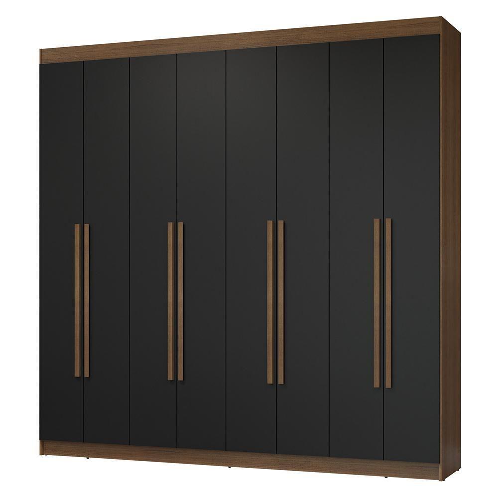 Guarda-roupa Casal 8 Portas Batentes Netuno Madesa Rustic/preto - 2