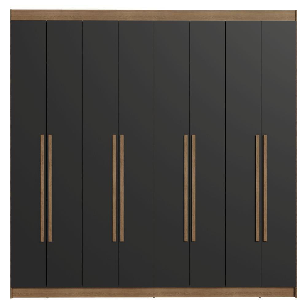 Guarda-roupa Casal 8 Portas Batentes Netuno Madesa Rustic/preto - 10