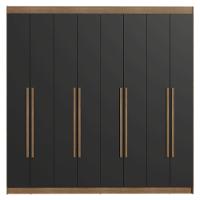 Guarda-roupa Casal 8 Portas Batentes Netuno Madesa Rustic/preto - 10