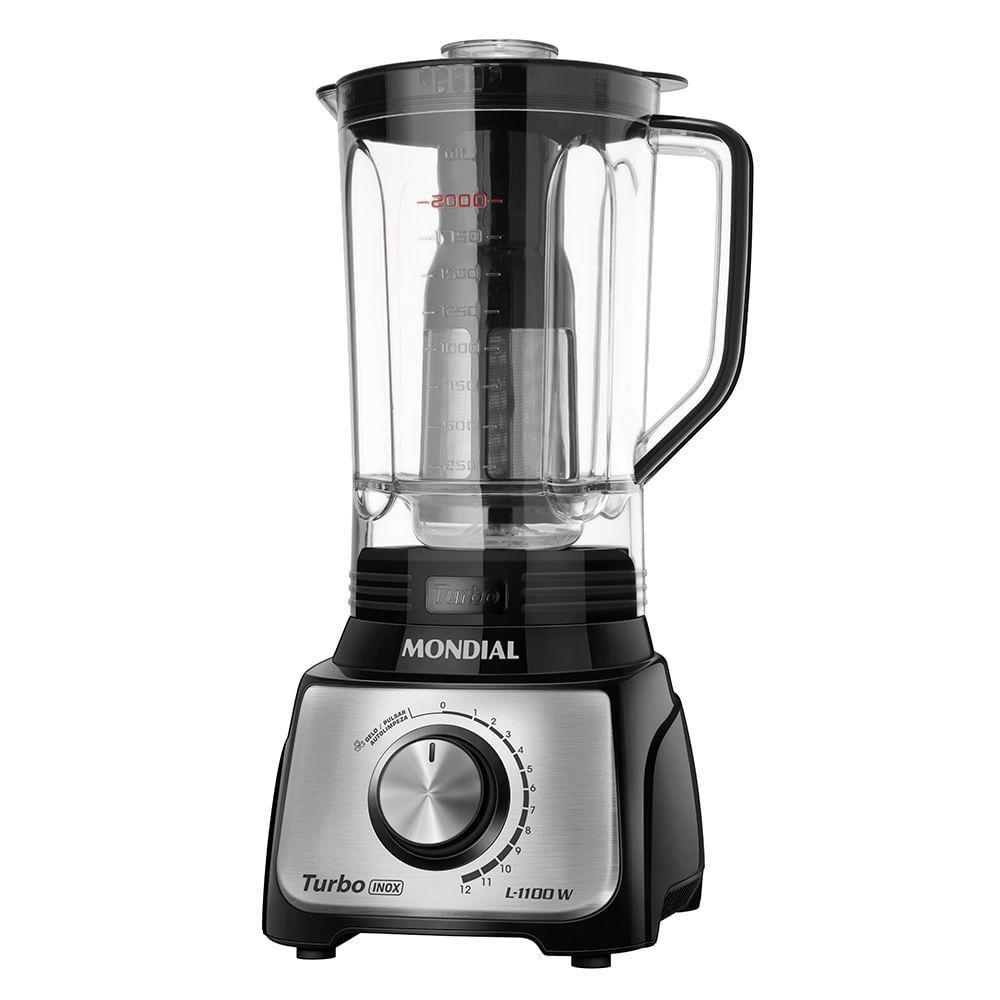 Liquidificador Mondial Turbo Inox 3l L-1100-bi 127v - 7