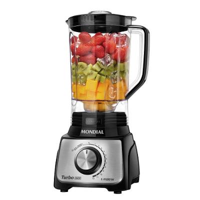 Liquidificador Mondial L-1100-BI Turbo Inox 1100W 3L 12 Velocidades Preto 110V