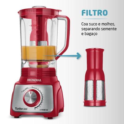 Liquidificador Mondial Turbo Inox 3l L-1100-ri Liquidificador L-1100-ri 127v/60hz .