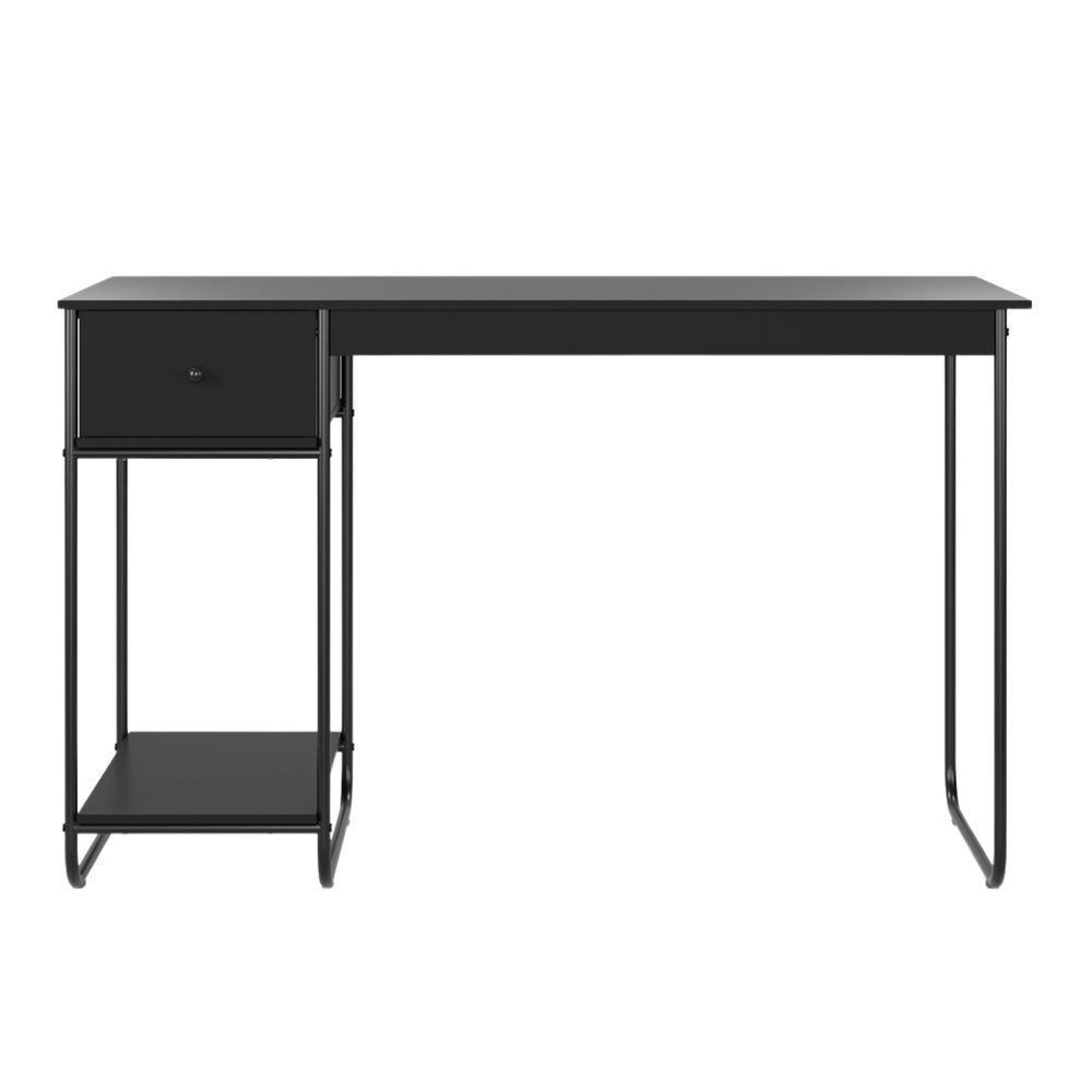 Escrivaninha Home Office Mesa De Estudo Escritório Quarto Gaveta Estilo Industrial Criare Preto - 2