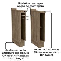 Balcao Nicho Toalheiro Com Tampo 15 Cm Maxxi G740 Nogal Kappesberg Nogal