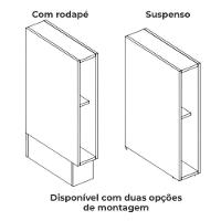 Balcao Nicho Toalheiro Com Tampo 15 Cm Maxxi G740 Nogal Kappesberg Nogal - 6