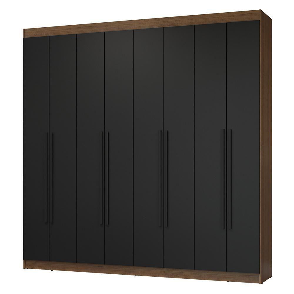Guarda-roupa Casal 8 Portas Batentes Netuno Madesa Rustic/preto - 2