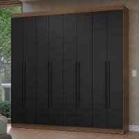 Guarda-roupa Casal 8 Portas Batentes Netuno Madesa Rustic/preto - 1