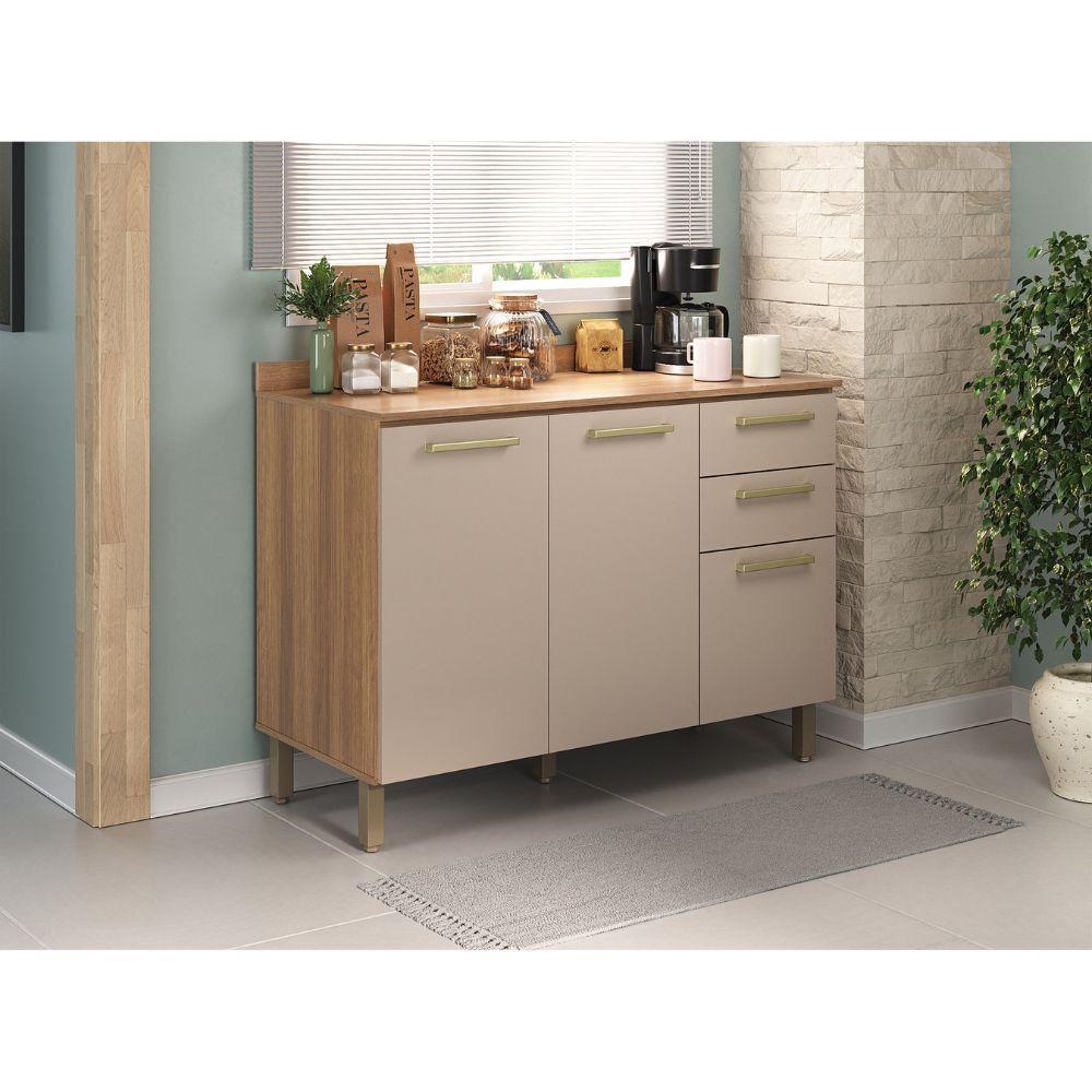 Kit Cozinha Luciane 10 Portas 4 Gavetas Sem Tampo Zurich Cinza - 2