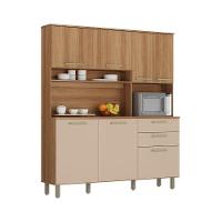 Kit Cozinha Luciane 10 Portas 4 Gavetas Sem Tampo Zurich Cinza