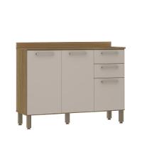 Kit Cozinha Luciane 10 Portas 4 Gavetas Sem Tampo Zurich Cinza - 5