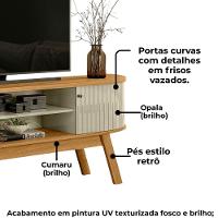 Rack Bancada Tv 75 Pol 2p 183 Cm Valencia Cumaru Opala Madetec Cumaru Opala - 6