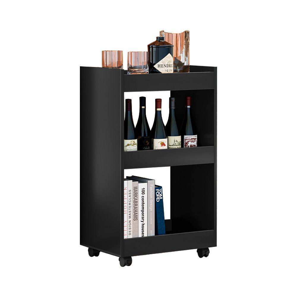 Balcão Para Organizar Multiuso Modelo Jade Para Casa Preto - 2