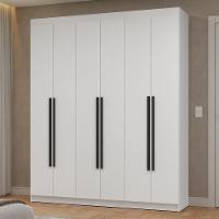 Guarda-roupa Casal 6 Portas Batentes Netuno Madesa Branco/preto - 1