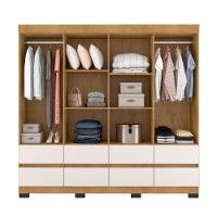 Guarda Roupa Esmeralda 8 Portas 8 Gavetas Sem Espelho Freijó/baunilha Brilho - 3