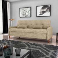 Sofa Cama 2 Lugares 206 Cm Donna Linho Vancouver E488 Palha Milani Store Palha - 8