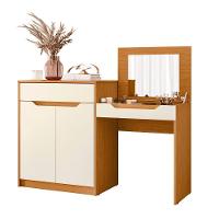 Escrivaninha Penteadeira Trend Com 2 Portas E 1 Gaveta Cinamomo/Off White - 1