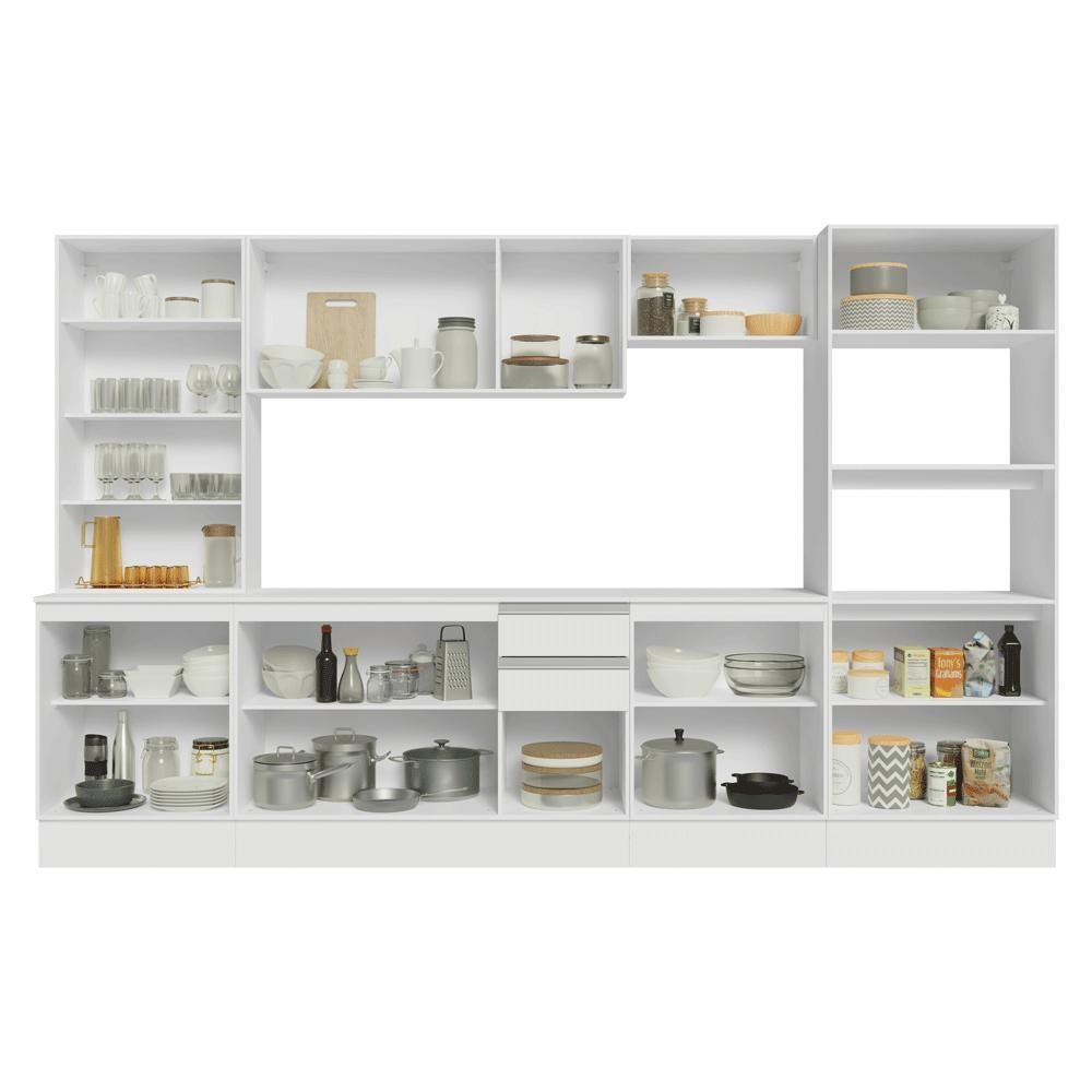 Armário De Cozinha Completa 100% Mdf 310 Cm Smart Madesa 03 Branco - 5