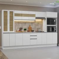 Armário De Cozinha Completa 100% Mdf 310 Cm Smart Madesa 03 Branco - 1