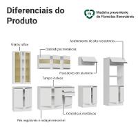 Armário De Cozinha Completa 100% Mdf 310 Cm Smart Madesa 03 Branco