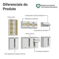 Armário De Cozinha Completa 100% Mdf 240 Cm Smart Madesa 01 Branco