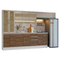 Armário De Cozinha Completa 100% Mdf 300 Cm Smart Madesa 04 Branco/rustic/crema - 2