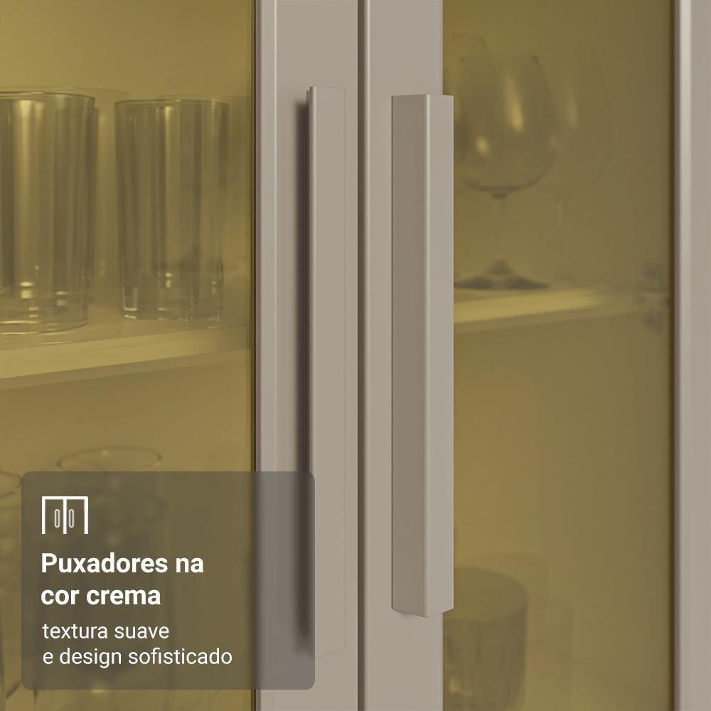 Armário De Cozinha Completa 100% Mdf 310 Cm Smart Madesa 03 Branco/rustic/crema - 6