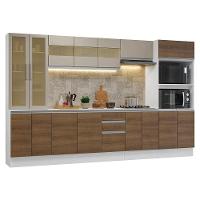 Armário De Cozinha Completa 100% Mdf 310 Cm Smart Madesa 03 Branco/rustic/crema - 2
