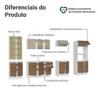 Armário De Cozinha Completa 100% Mdf 310 Cm Smart Madesa 03 Branco/rustic/crema