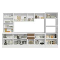 Armário De Cozinha Completa 100% Mdf 310 Cm Smart Madesa 03 Branco/rustic/crema - 5