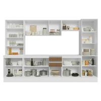 Armário De Cozinha Completa 100% Mdf 290 Cm Smart Madesa 01 Branco/rustic/crema - 5