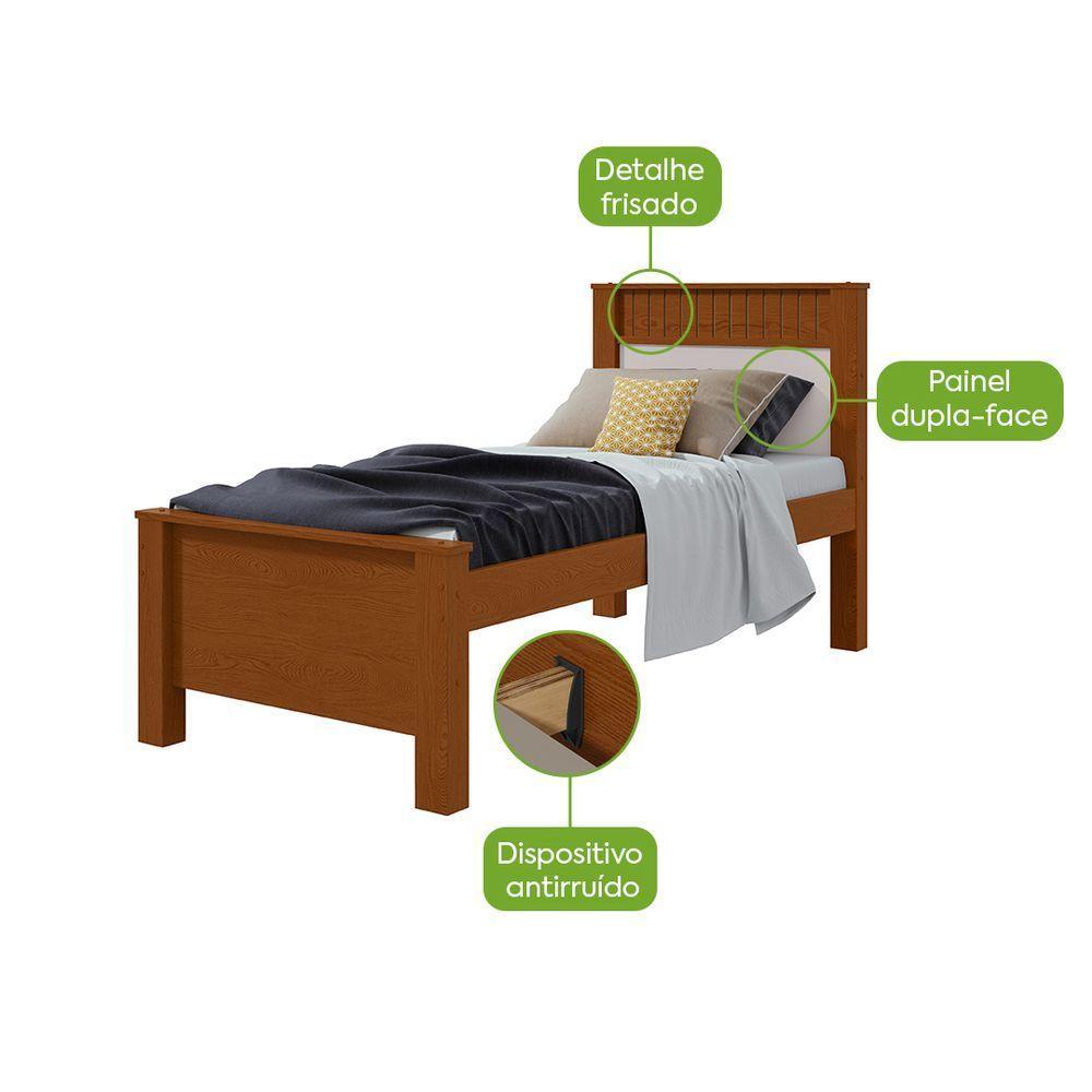 Cama Solteiro Athenas - Lopas Frassino/off White - 3