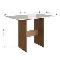 Mesa Com 4 Cadeiras Karla Freijo Com Off White Cacau Indekes - 4