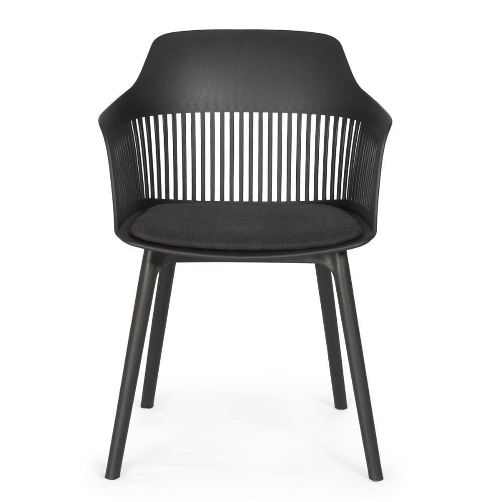 Conjunto Mesa De Jantar Redonda Eiffel Preta 120cm Com 4 Cadeiras Marcela - Preto - 6