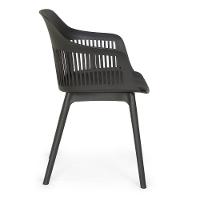 Conjunto Mesa De Jantar Redonda Eiffel Branca 120cm Com 4 Cadeiras Marcela - Preto - 5