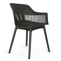 Conjunto Mesa De Jantar Redonda Eiffel Branca 120cm Com 4 Cadeiras Marcela - Preto - 6