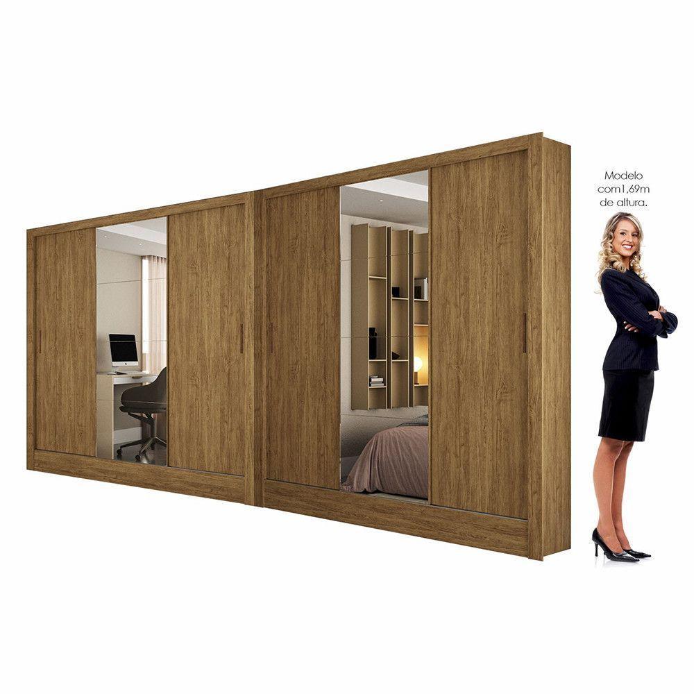 Closet Casal Duplo Dubai 6 Portas Plus 6 Gavetas Cinamomo - 4