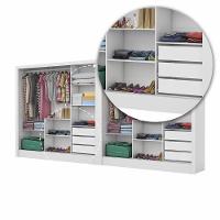 Closet Casal Duplo Dubai 6 Portas Premium 6 Gavetas Branco - 7