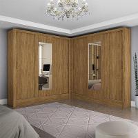 Closet Casal Duplo Dubai 6 Portas Com Espelho 6 Gavetas Cinamomo - 1