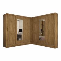 Closet Casal Duplo Dubai 6 Portas Com Espelho 6 Gavetas Cinamomo - 3