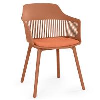 Conjunto Mesa De Jantar Redonda Eiffel Preta 120cm Com 4 Cadeiras Marcela - Marrom - 3