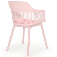 Conjunto Mesa De Jantar Redonda Eiffel Preta 120cm Com 4 Cadeiras Marcela - Rosa - 6