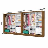 Closet Casal Duplo Dubai 6 Portas Premium 6 Gavetas Cinamomo - 5