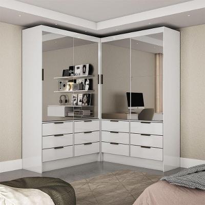 Closet Casal Sevilha 4 Portas Premium 12 Gvts Carioca Móveis Branco