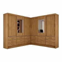 Closet Sevilha 6 Portas Casal Duplo Com Espelho 18 Gavetas Cinamomo - 3